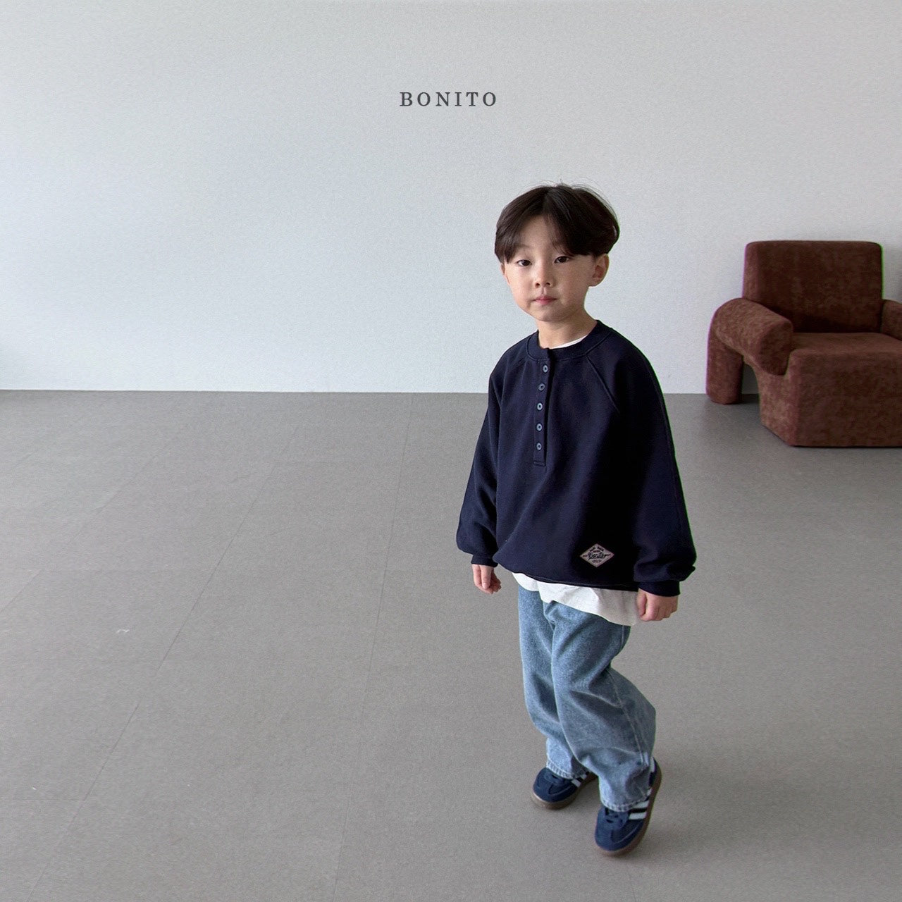 韓國童裝 25秋| BT25331 BUTTON MTM (70-140CM)