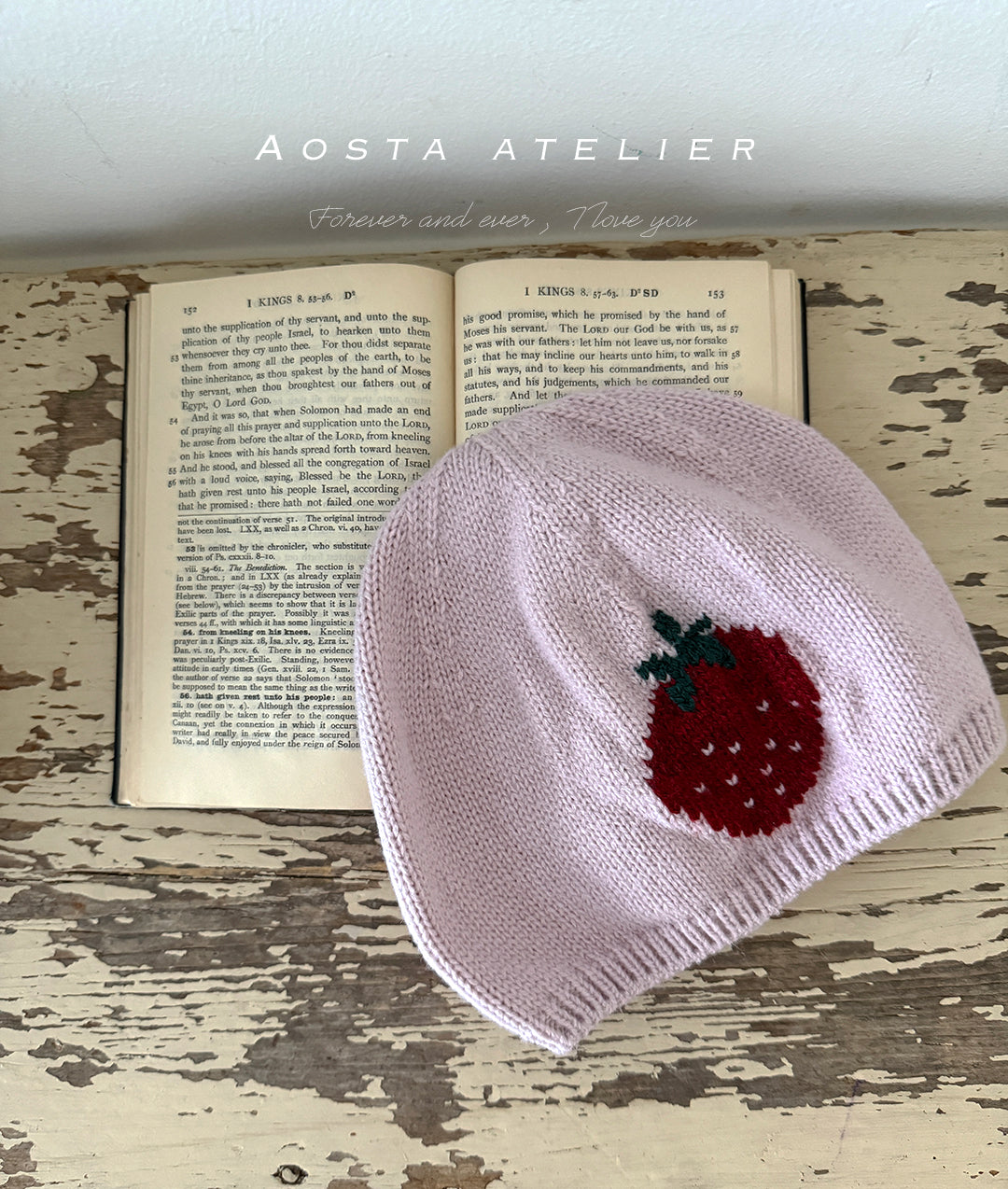 韓國童裝 25秋冬 | AO25410 Knit Strawberry Hat