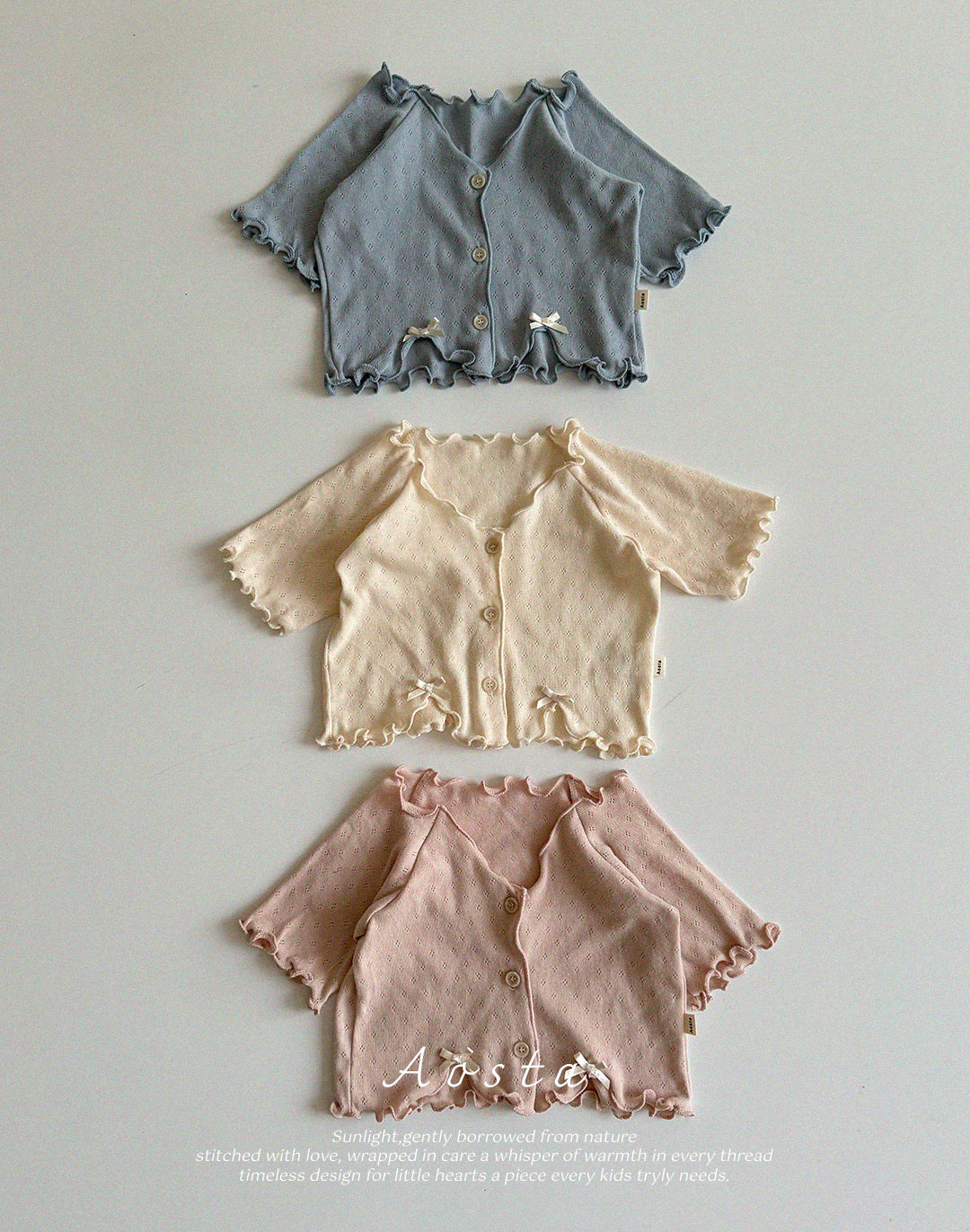 韓國童裝 25夏 | AO25201 CAMELLIA CARDIGAN