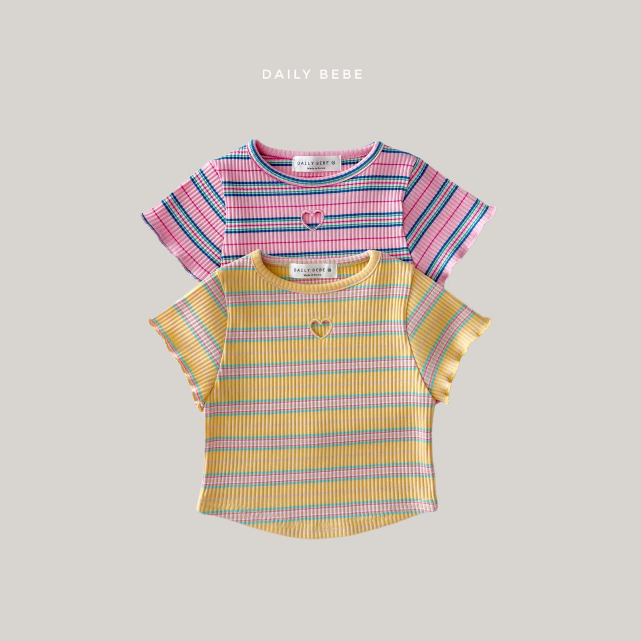 韓國童裝 26夏| DD21 Heart Punching Tee (75-140cm)