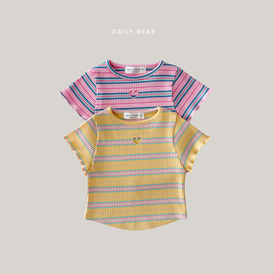 韓國童裝 26夏| DD21 Heart Punching Tee (75-140cm)