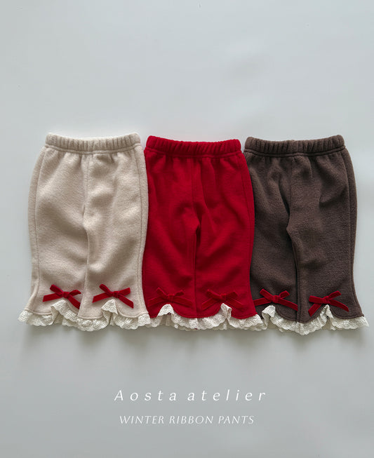 韓國童裝 25秋冬 | AO25442 Winter Ribbon Pants