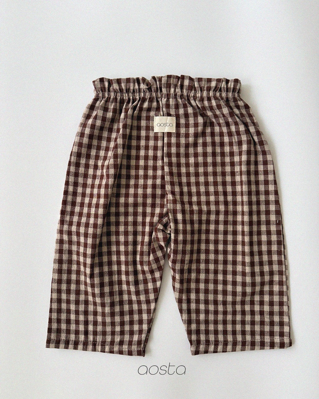 韓國童裝 26秋| AO54 Caramel Check Pants 褲子 (70-110)