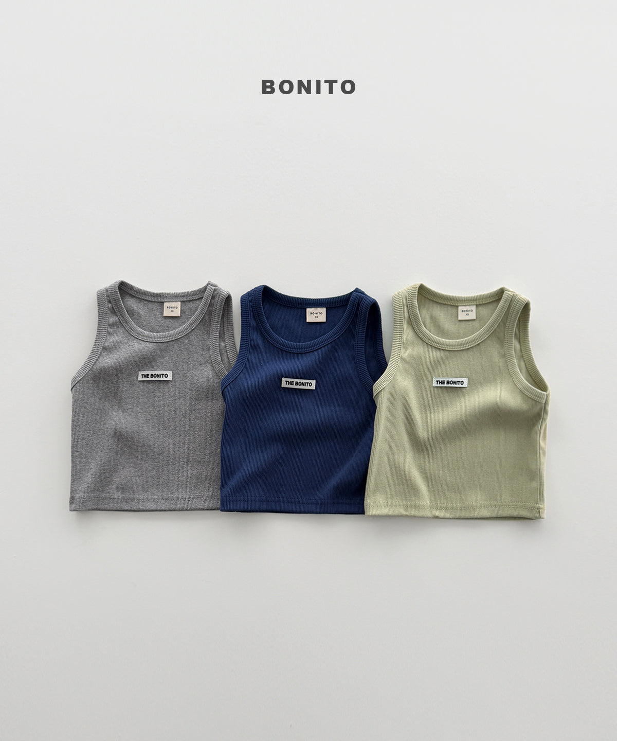 韓國童裝 26秋| BT03 Pique Ribbed Sleeveless 背心 (80-140)