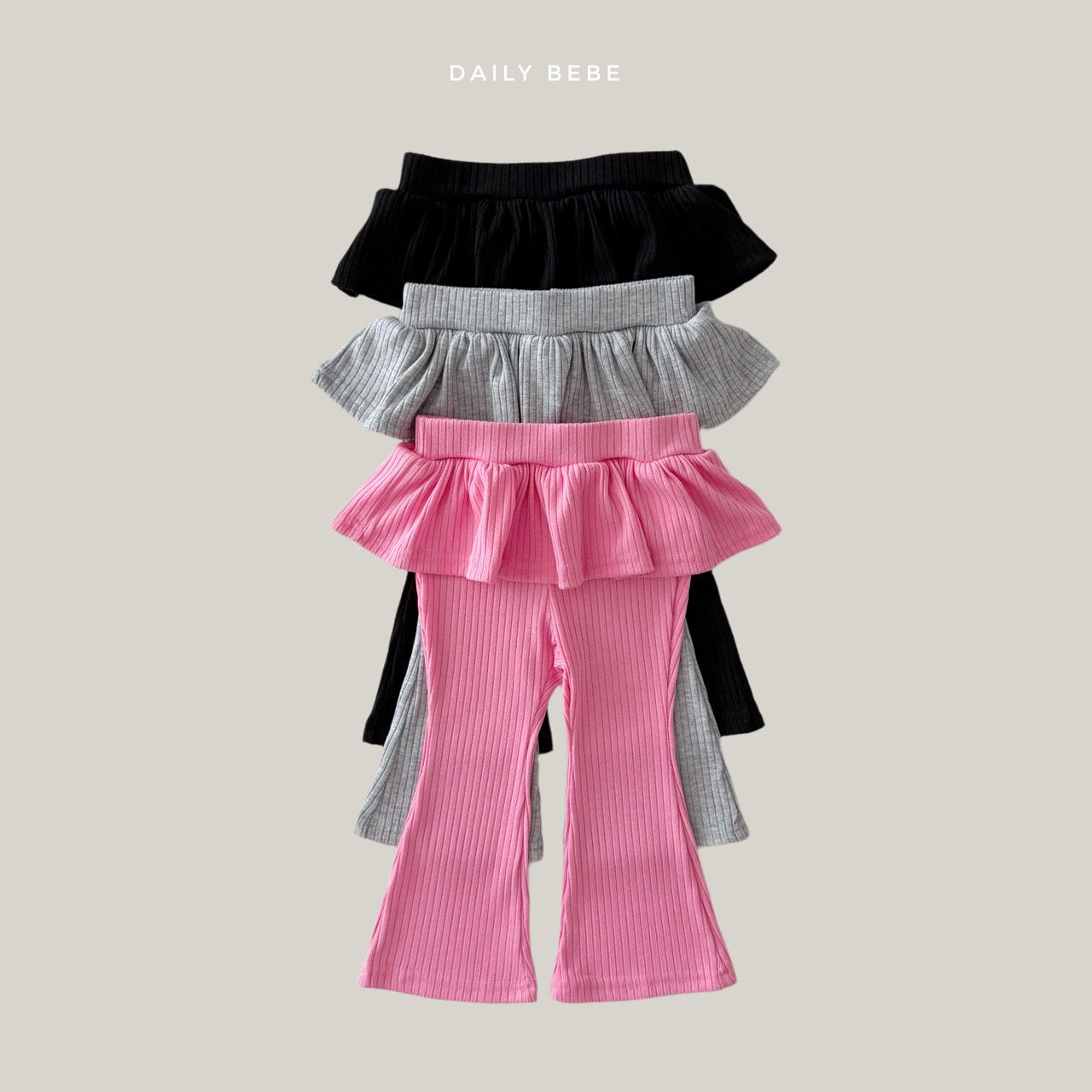 韓國童裝 26夏| DD33 Bootcut Frill Pants (75-140cm)
