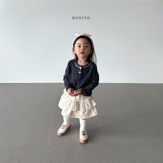 韓國童裝 25秋| BT25314 FLOWER TEE  (70-140CM)