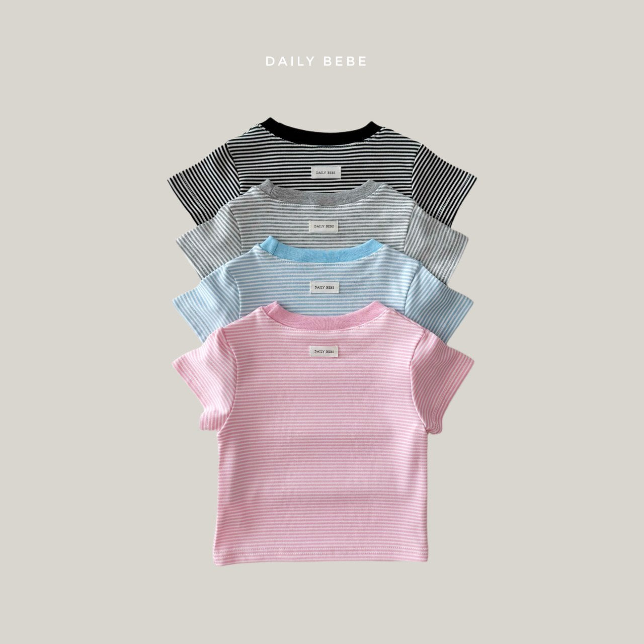 韓國童裝 26夏| DD14 Cozy Stripe Tee (75-140cm)