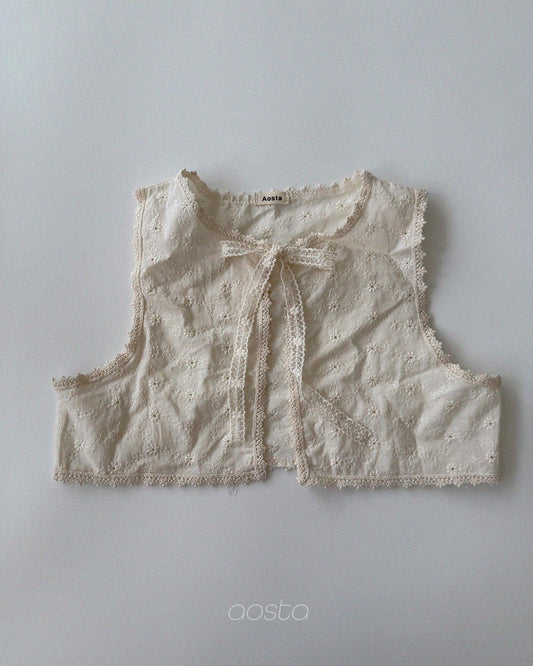 韓國童裝 26秋| AO20 Lace Open Vest 背心 (FREE)