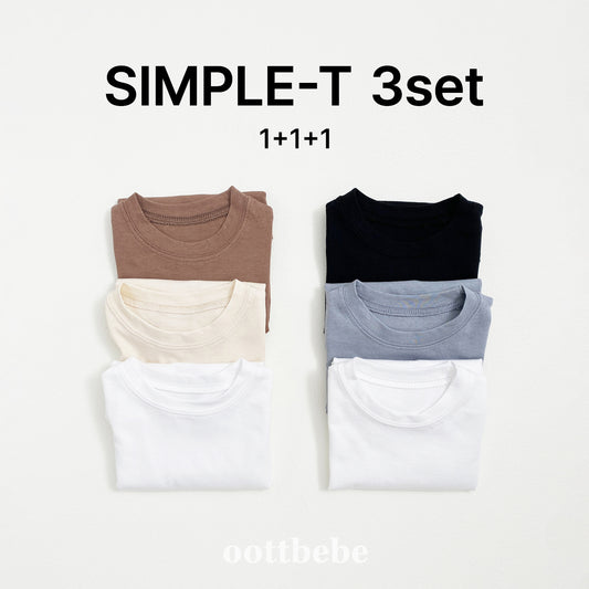韓國童裝 | OT25368 1+1+1 TEE SET