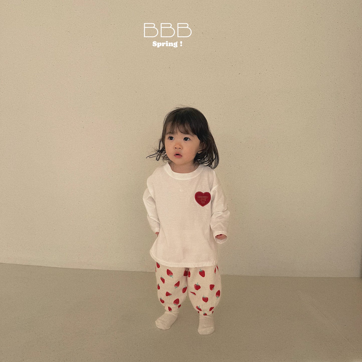 韓國童裝 26春 | BB06 Bebe Heart Box T-shirt (70-110cm)