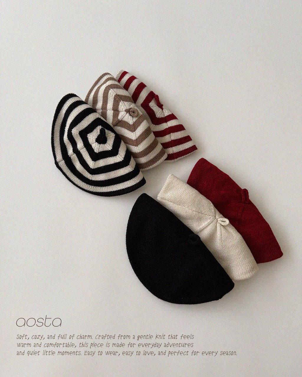 韓國童裝 26秋| AO05 Knit Beret 帽子 (FREE)