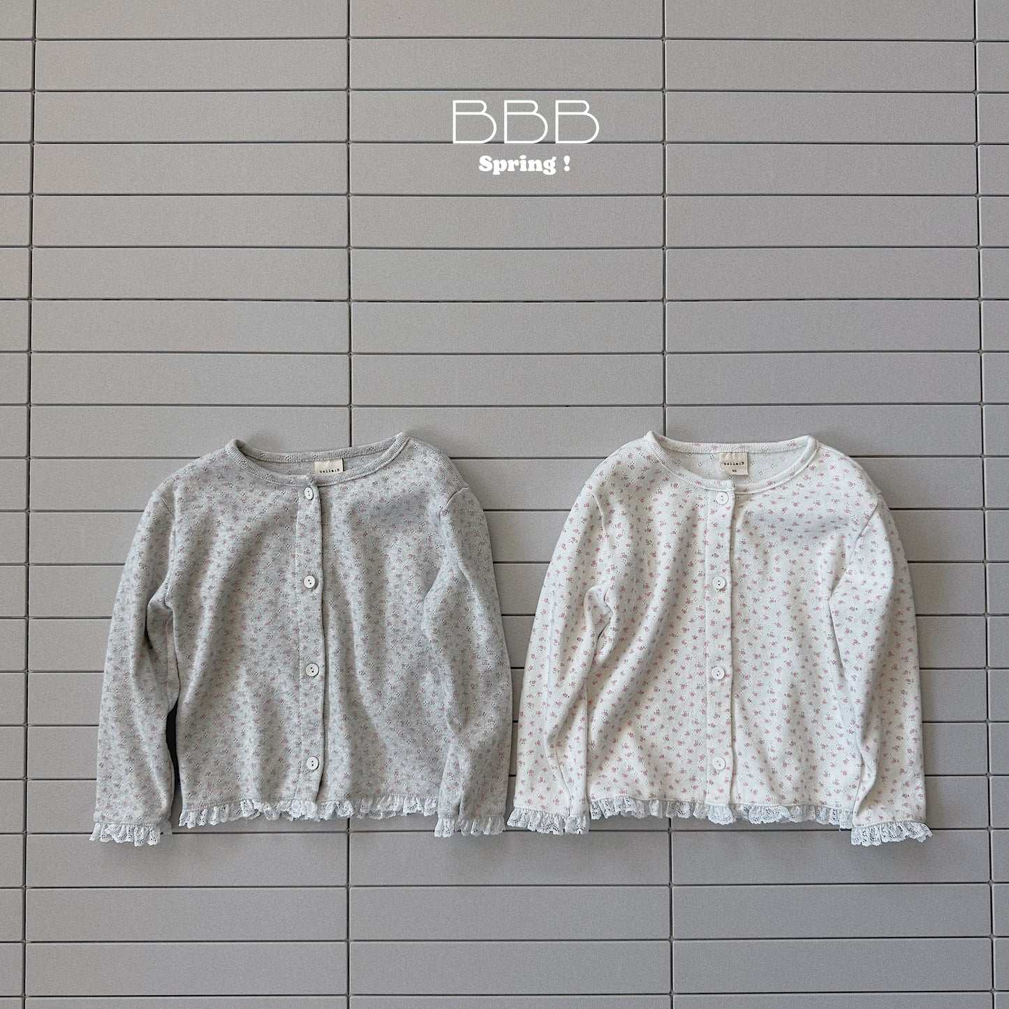 韓國童裝 26春 | BB15 Bebe Flower Cardigan (70-110cm)