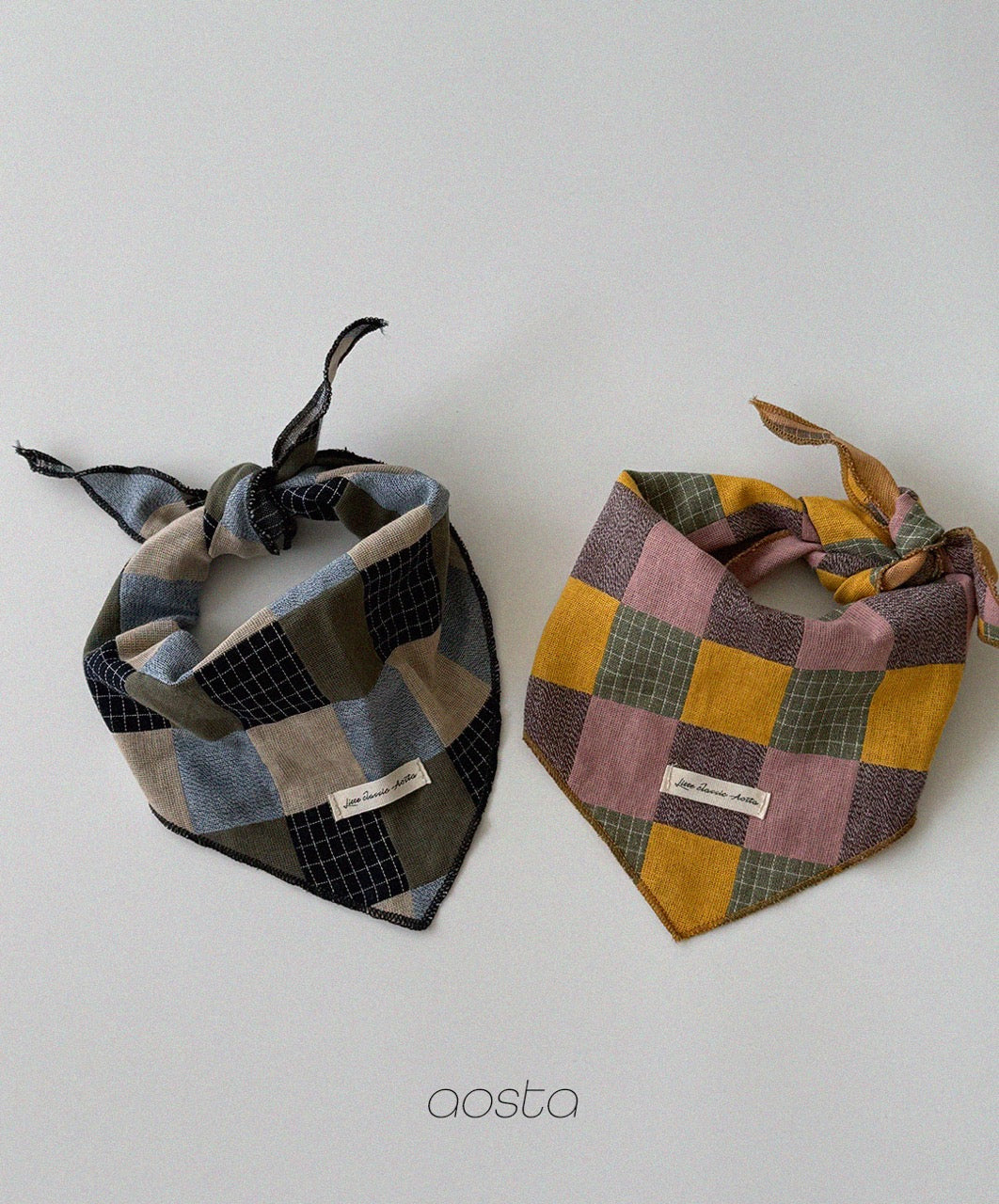 韓國童裝 26秋| AO66 Patchwork Scarf 圍巾 (FREE)