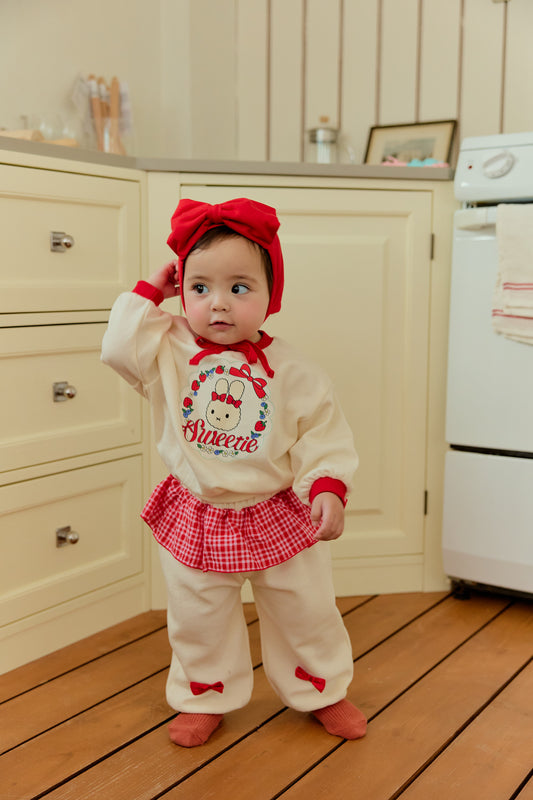 韓國童裝 26春 | SE06 格紋荷葉邊套裝 (70~100cm)