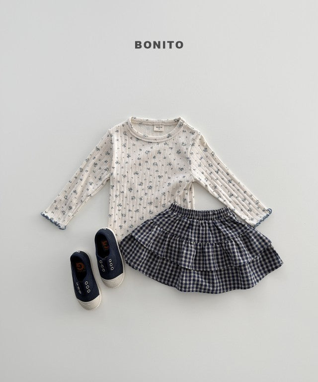 韓國童裝 26秋| BT56 Eyelet Pattern Tee 上衣 (80-140)