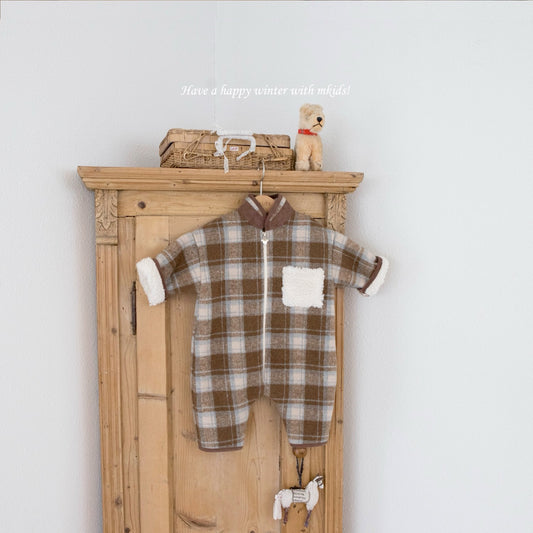 韓國童裝 25秋冬 | MD25411 Baby Check Suit