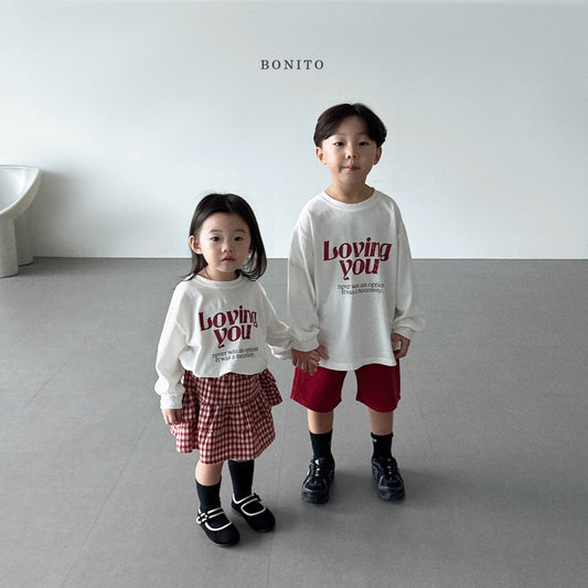 韓國童裝 25秋| BT25319 LOVING YOU TEE (70-140CM)