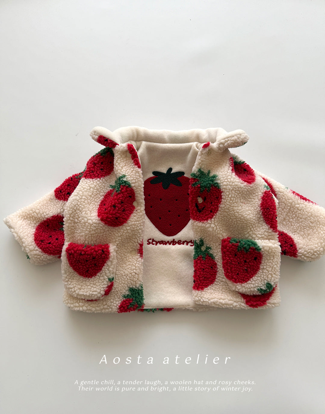 韓國童裝 25秋冬 | AO25420 Strawberry 2-way Jacket