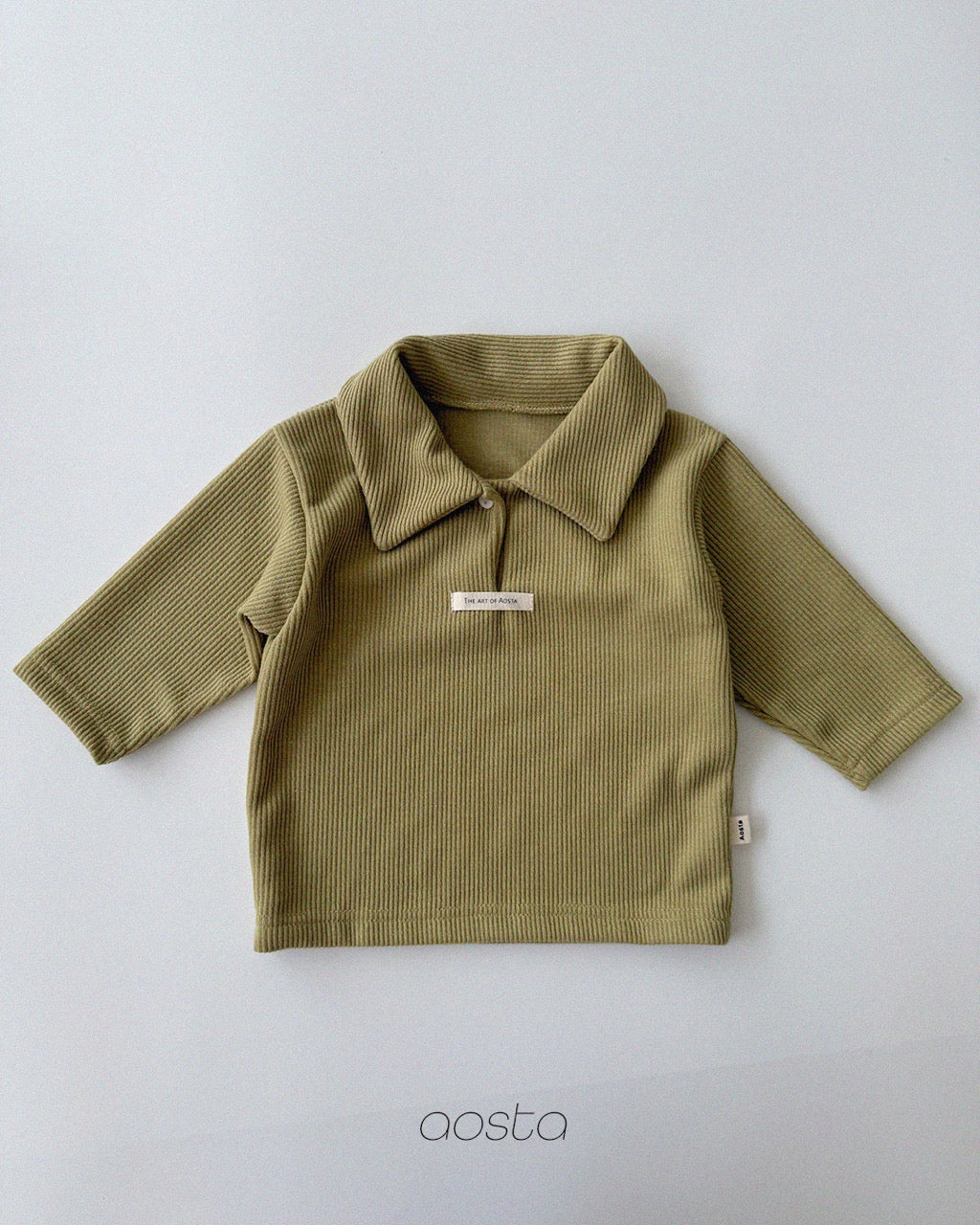 韓國童裝 26秋| AO55 Mulmul Collar T 上衣 (70-110)
