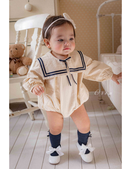 韓國童裝 26春 |  OR62 Milk Sailor Baby Suit (75~90cm)