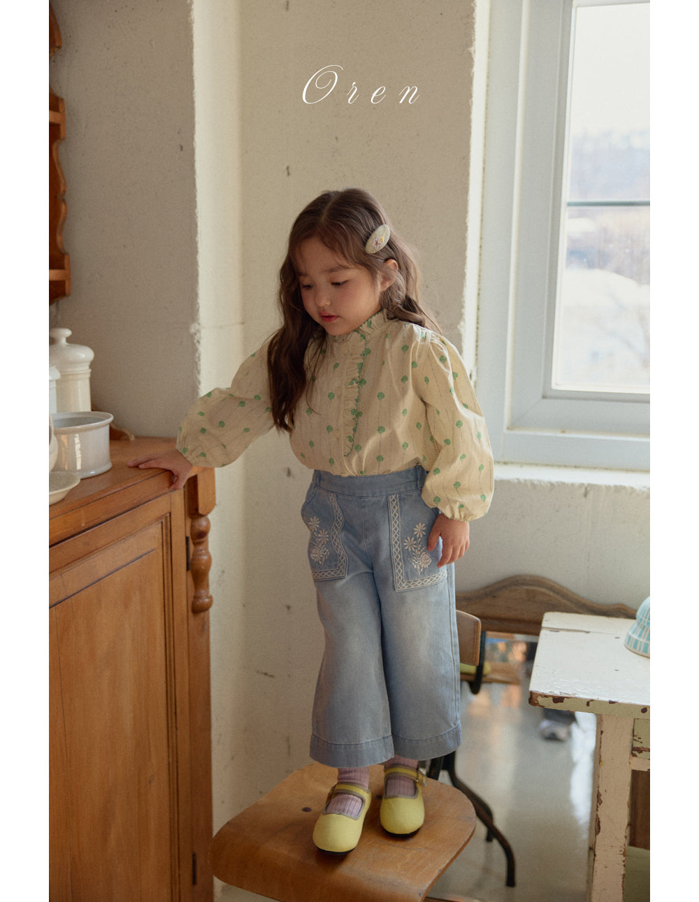 韓國童裝 26春 |  OR42 Colette Floral Shirt (85~120cm)