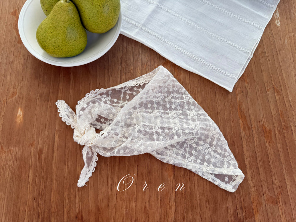 韓國童裝 26春 |  OR84 Arabella Lace Trim Hood