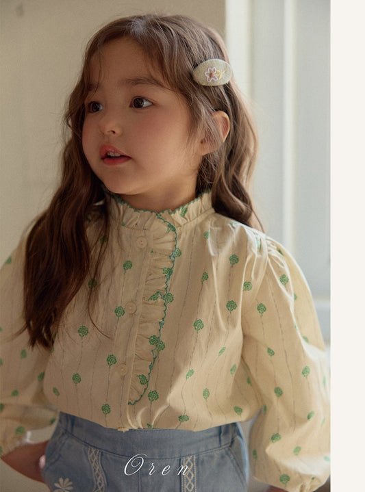 韓國童裝 26春 |  OR42 Colette Floral Shirt (85~120cm)