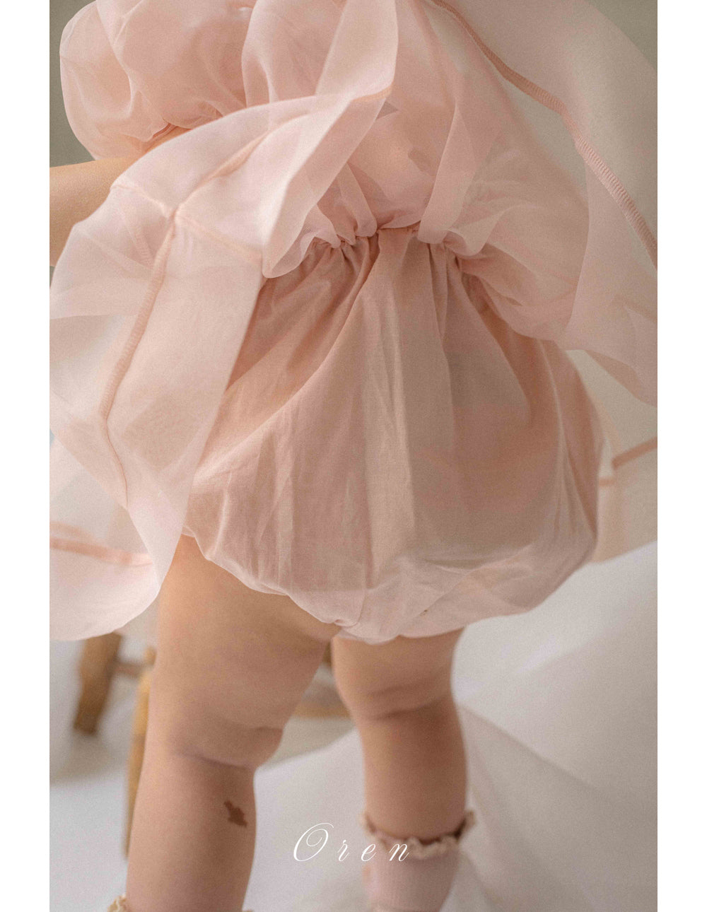 韓國童裝 26春 | OR24 Serena Pintuck Organza Suit