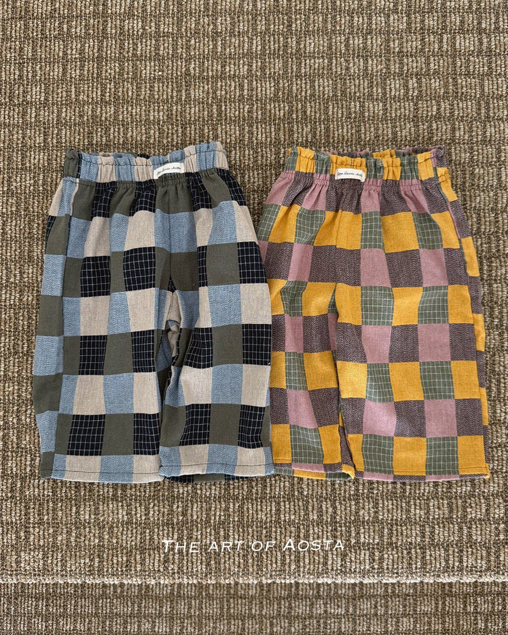 韓國童裝 26秋| AO65 Patchwork Pants 褲子 (70-110)