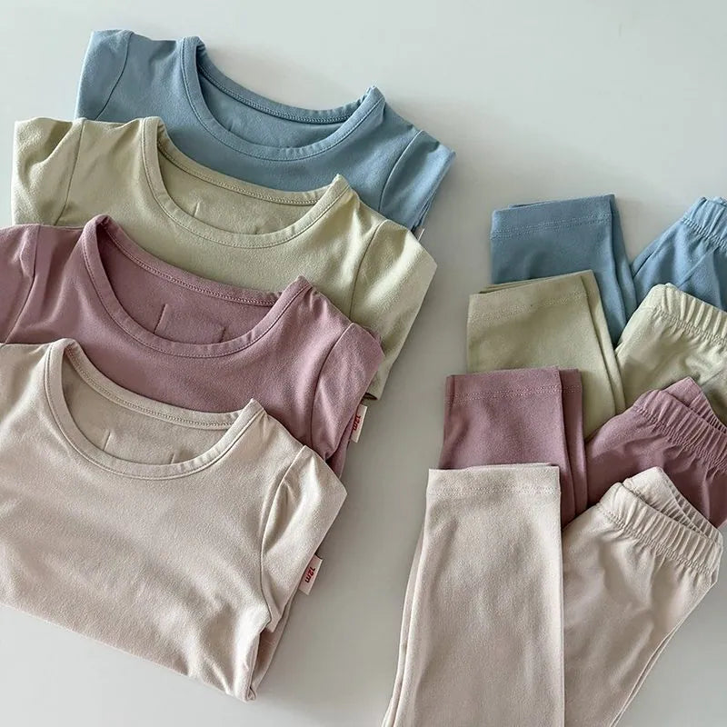 韓國童裝 26秋| HM13 素色保暖發熱居家服 (12m-120)