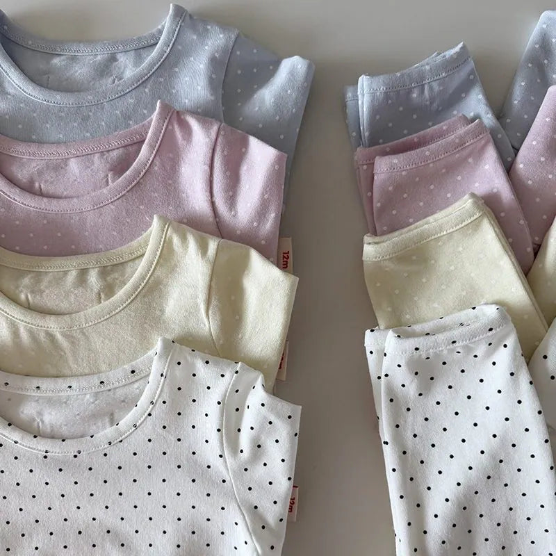 韓國童裝 26秋| HM12 Dot Loungewear Set 點點莫代爾居家服 (12m-120)