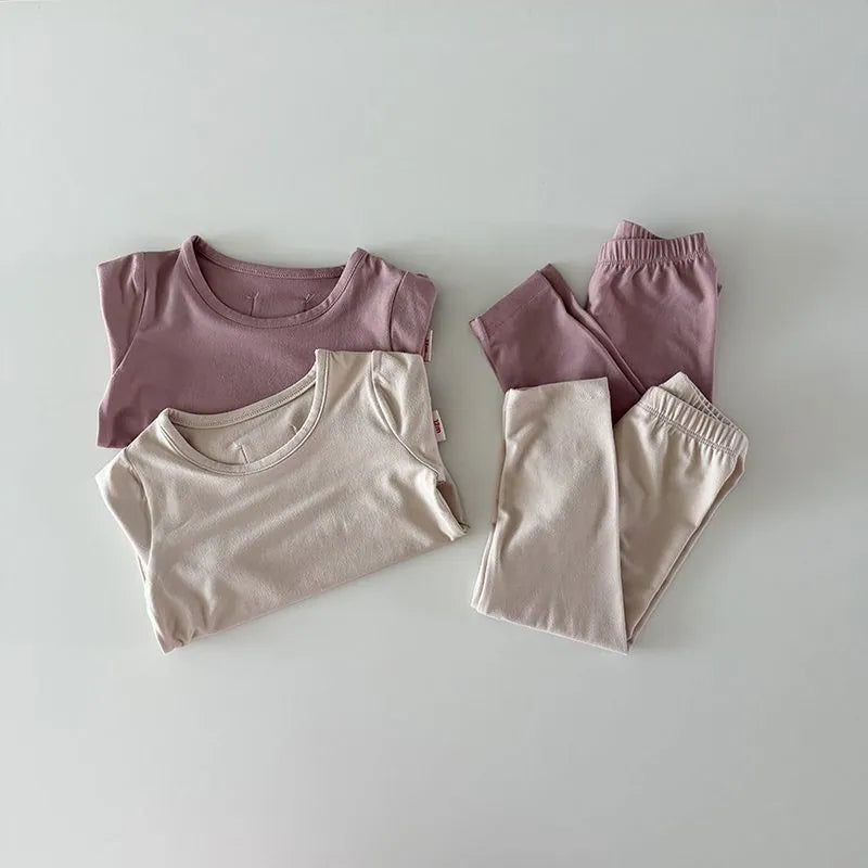 韓國童裝 26秋| HM13 素色保暖發熱居家服 (12m-120)