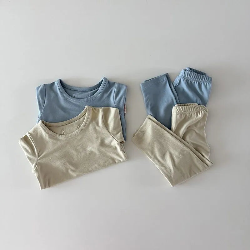 韓國童裝 26秋| HM13 素色保暖發熱居家服 (12m-120)