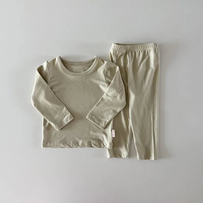 韓國童裝 26秋| HM13 素色保暖發熱居家服 (12m-120)