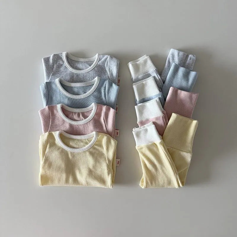 韓國童裝 26秋| HM18 Ribbed Modal Loungewear 莫代爾居家服 (12m-120)