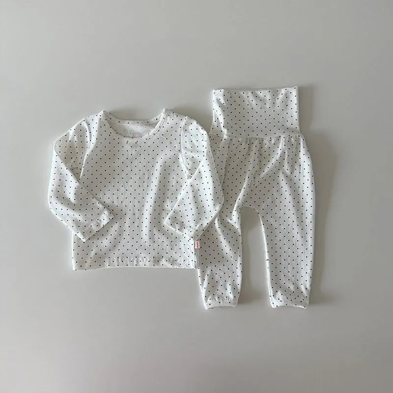 韓國童裝 26秋| HM12 Dot Loungewear Set 點點莫代爾居家服 (12m-120)