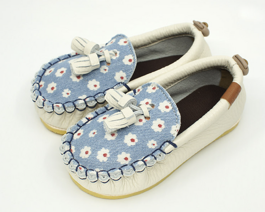 9月團) 韓國手工真皮鞋團   Loafer denimFlower