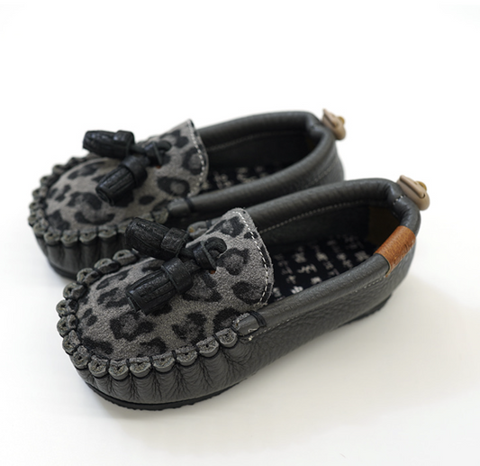 9月團) 韓國手工真皮鞋團    Loafer  leopardGray