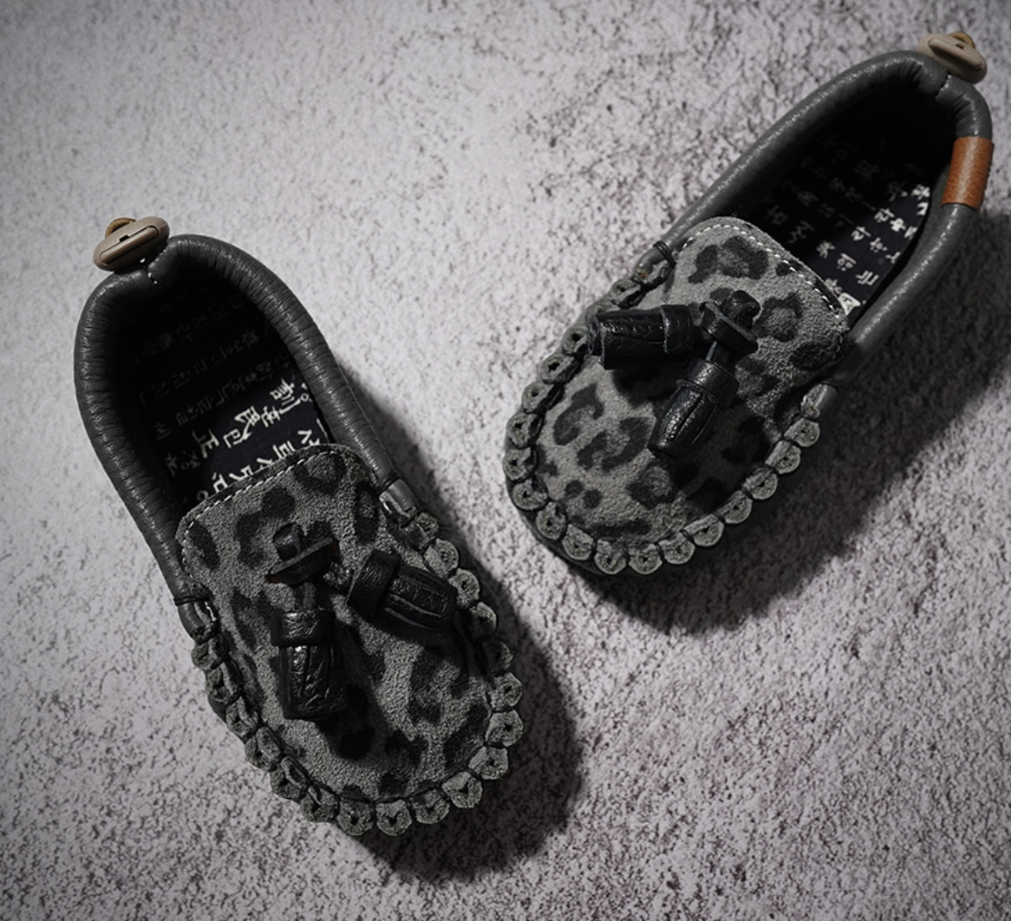 9月團) 韓國手工真皮鞋團    Loafer  leopardGray