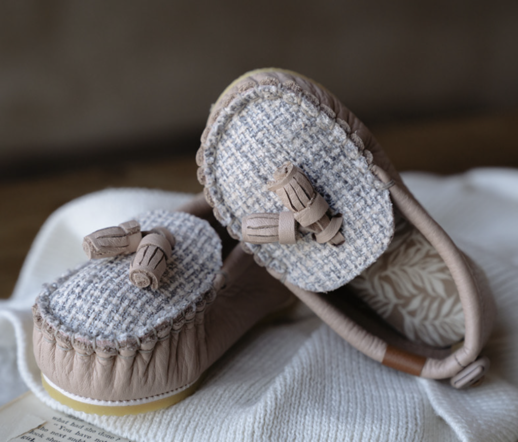 9月團) 韓國手工真皮鞋團   Loafer tweedPink