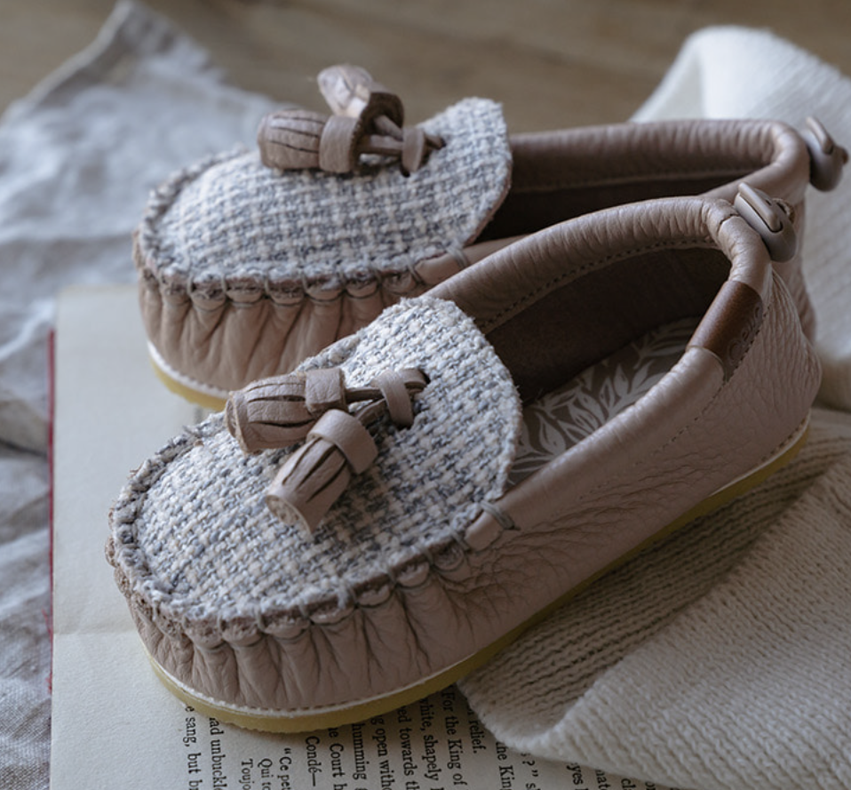 9月團) 韓國手工真皮鞋團   Loafer tweedPink