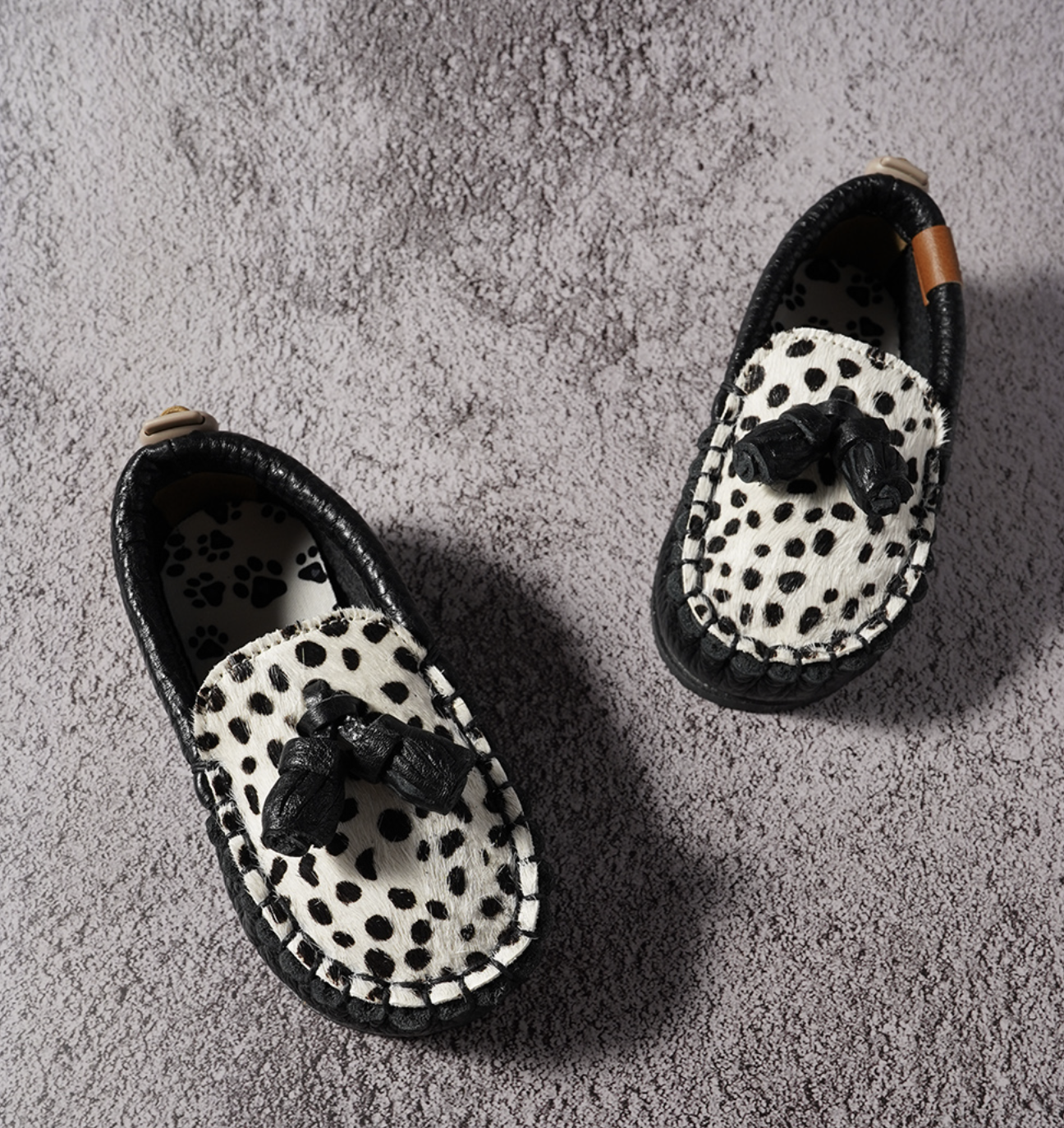 9月團) 韓國手工真皮鞋團  Loafer dalmatianBlack/Cream