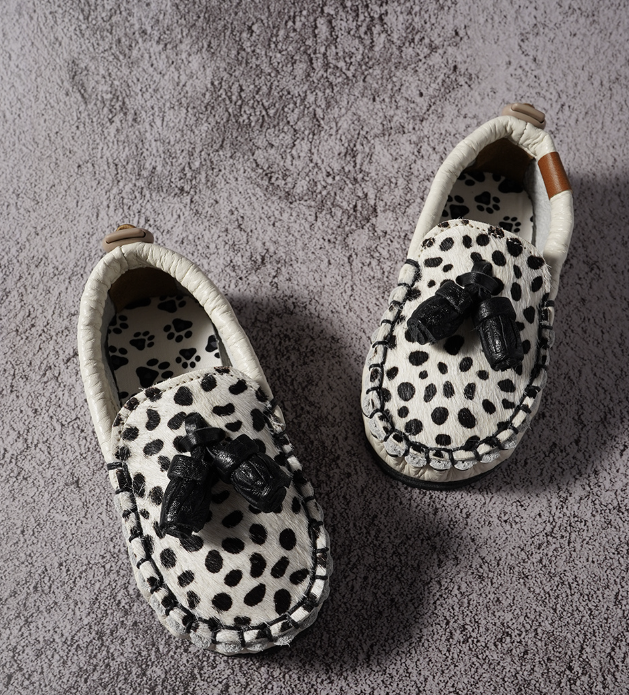 9月團) 韓國手工真皮鞋團  Loafer dalmatianBlack/Cream