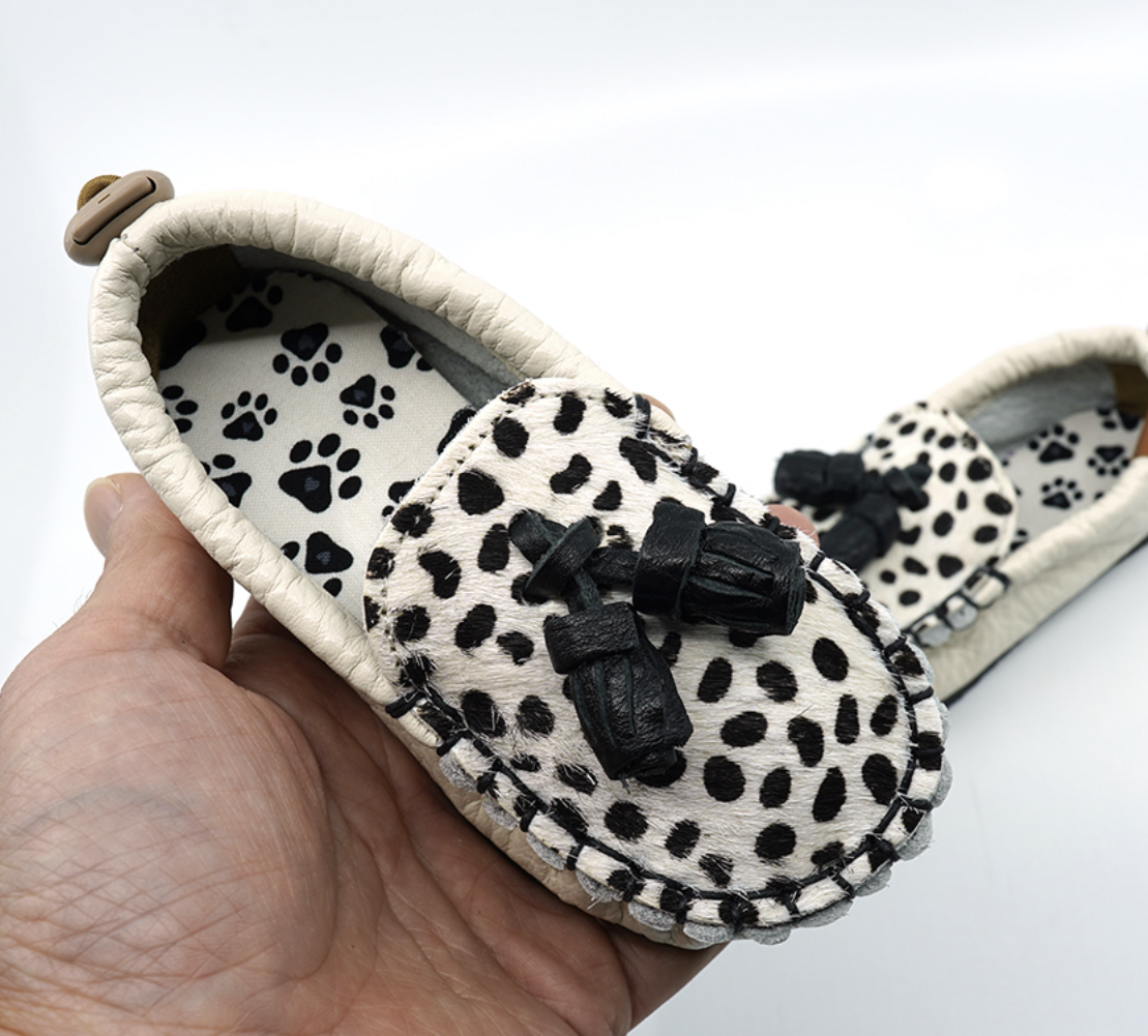 9月團) 韓國手工真皮鞋團  Loafer dalmatianBlack/Cream