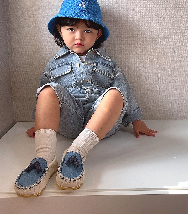9月團) 韓國手工真皮鞋團  Loafer loafer creamDenim