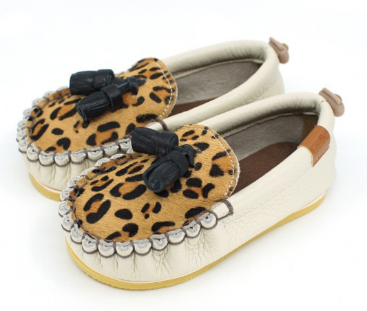 9月團) 韓國手工真皮鞋團    Loafer leopardCream