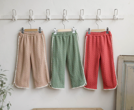 韓國童裝 25秋 | FU25319 Jai knit pants