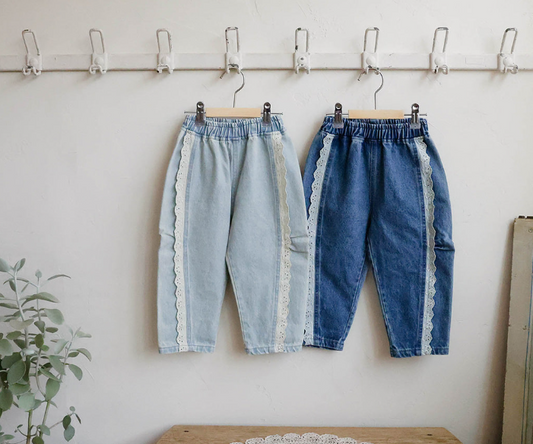 韓國童裝 25秋 | FU25312 Seesaw denim pants