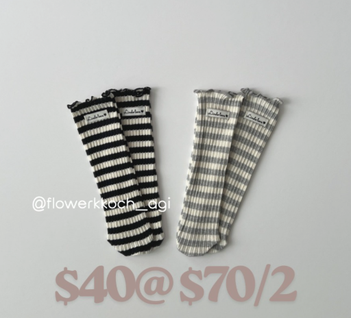 韓國童裝 25秋 | LD253 Stripe Knee Socks