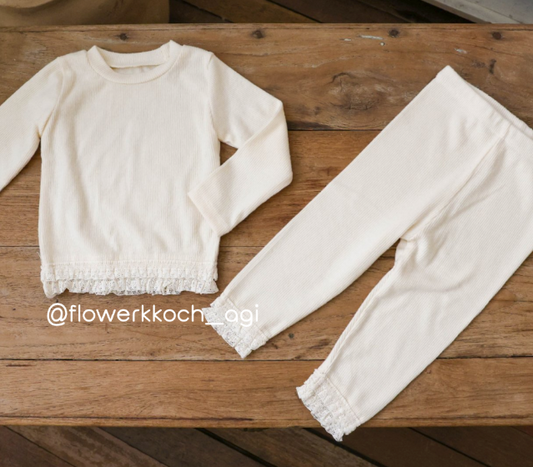 韓國童裝 25秋 | FU25354 Baby De FLO Baby Plain Set